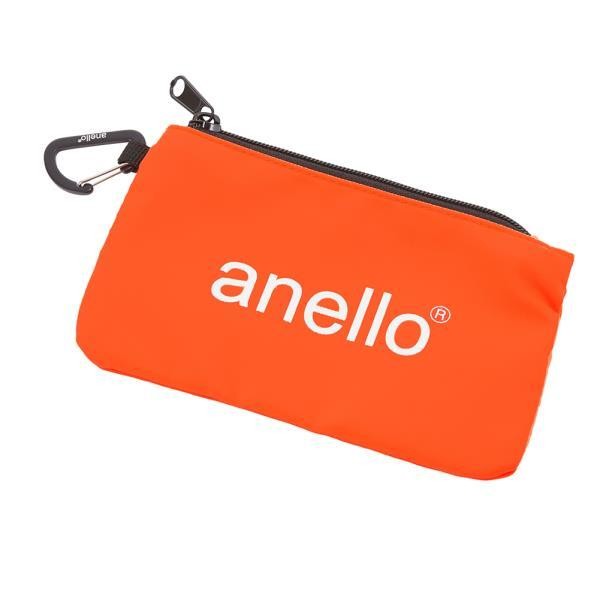 ポーチ 小物入れ おしゃれ メンズ 通販 ブランド ファスナー レディース かわいい カラビナ付き アネロ角ポーチ コインケース 小銭入れ 化粧ポーチ 黒 ポーチ | anello | 04