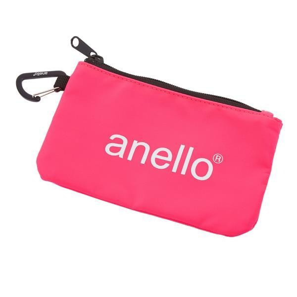 ポーチ 小物入れ おしゃれ メンズ 通販 ブランド ファスナー レディース かわいい カラビナ付き アネロ角ポーチ コインケース 小銭入れ 化粧ポーチ 黒 ポーチ | anello | 05