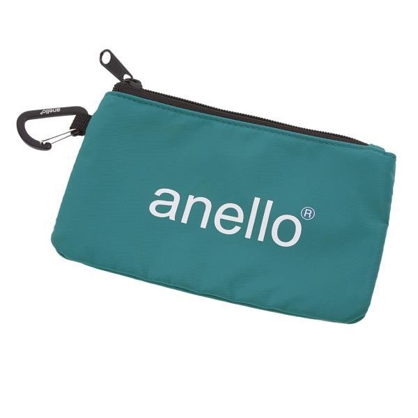 ポーチ 小物入れ おしゃれ メンズ 通販 ブランド ファスナー レディース かわいい カラビナ付き アネロ角ポーチ コインケース 小銭入れ 化粧ポーチ 黒 ポーチ | anello | 07