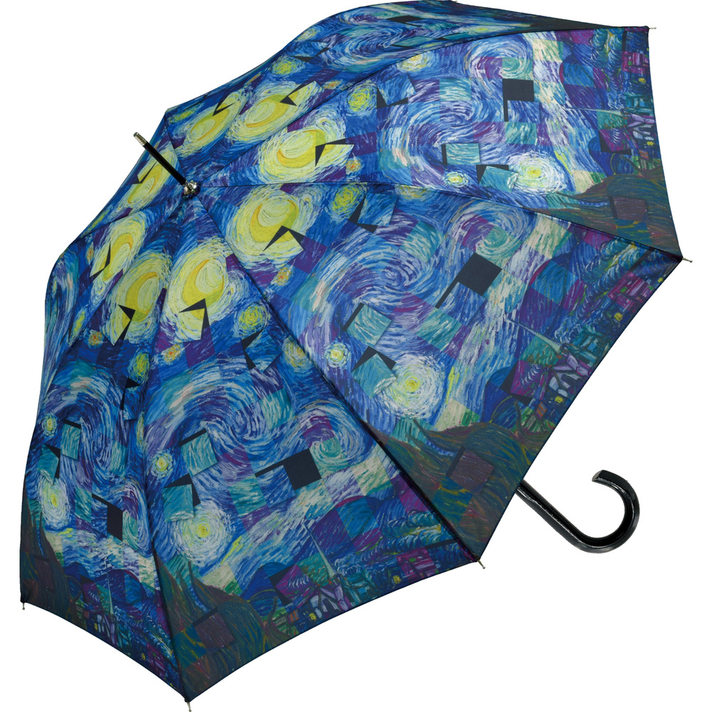 ジャンプ傘 レディース 通販 雨傘 長傘 58.5cm 約60cm ワンタッチ傘 レディース傘 傘 カサ かさ グラスファイバー 大人 名画 おしゃれ 可愛い ジャンプ傘 | ブランド登録なし | 07