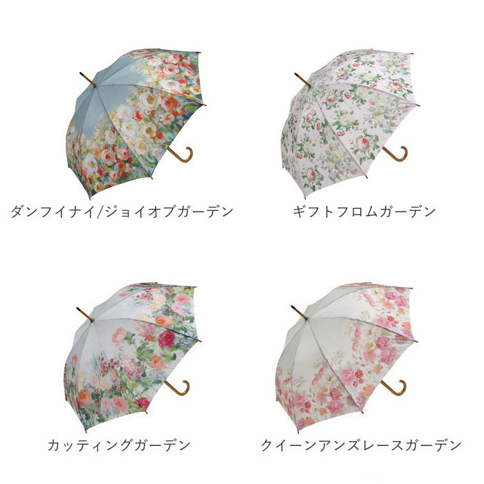 ジャンプ傘 レディース 通販 雨傘 長傘 58.5cm 約60cm ワンタッチ傘 レディース傘 傘 カサ かさ グラスファイバー 大人 名画 おしゃれ 可愛い ジャンプ傘 | ブランド登録なし | 30