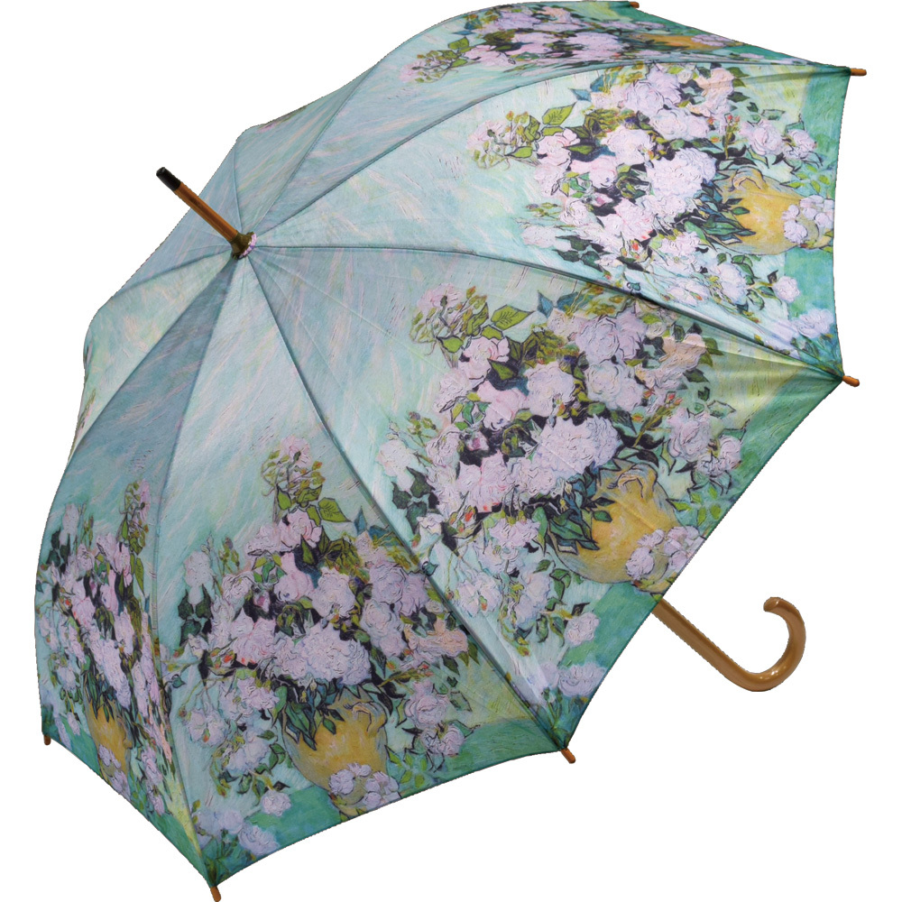 ジャンプ傘 レディース 通販 雨傘 長傘 58.5cm 約60cm ワンタッチ傘 レディース傘 傘 カサ かさ グラスファイバー 大人 名画 可愛い かわいい おしゃれ | ブランド登録なし | 08