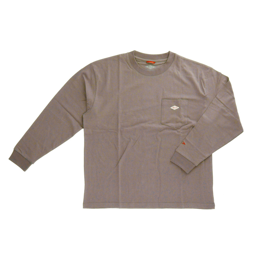 tシャツ 長袖 メンズ 通販 長袖Tシャツ ポケット トップス ワンポイント 男性 おしゃれ カジュアル シンプル クルーネック オールシーズン 通気性 重ね着 | BALL（アパレル） | 03