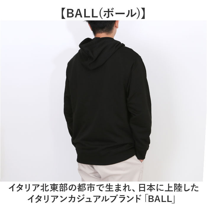 BALL パーカー ボール 64531 通販 フーディ プルオーバー フーディー プルオーバーパーカー 裏毛 ワッペン付きプルパーカー メンズ ブランド 無地 | BALL（アパレル） | 06