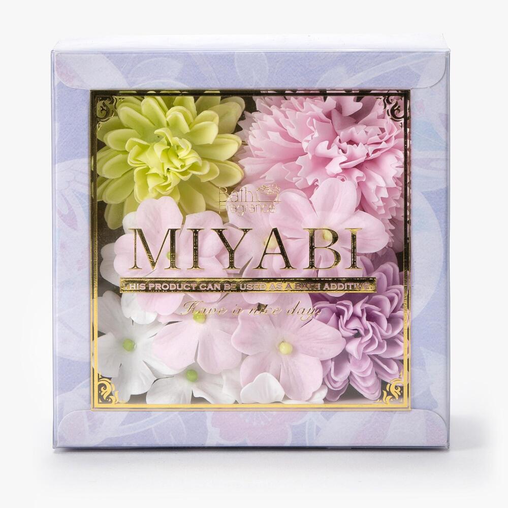 ソープフラワー ボックス 通販 入浴剤 和 バスフレボックス MIYABI S バスフレグランス 花の形 花びら 造花 ギフト 石鹸 せっけん プチギフト ソープフラワー | ブランド登録なし | 02