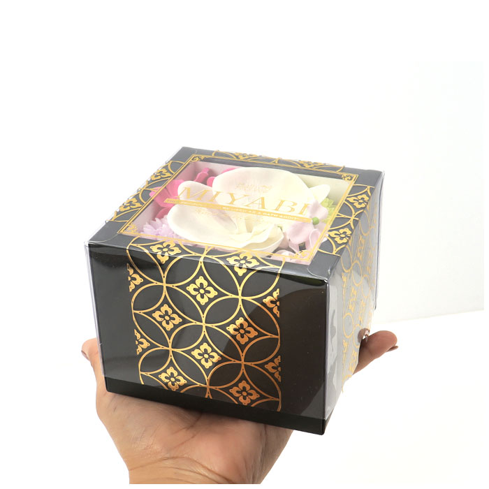 ソープフラワー ボックス 通販 入浴剤 和 バスフレボックス MIYABI S バスフレグランス 花の形 花びら 造花 ギフト 石鹸 せっけん プチギフト ソープフラワー | ブランド登録なし | 13