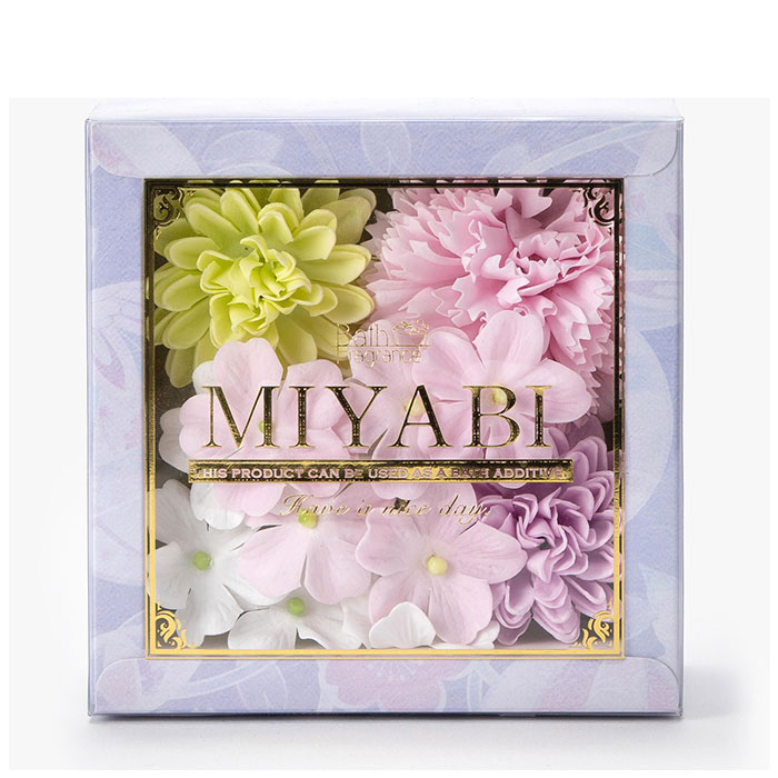 ソープフラワー ボックス 通販 入浴剤 和 バスフレボックス MIYABI S バスフレグランス 花の形 花びら 造花 ギフト 石鹸 せっけん プチギフト ソープフラワー | ブランド登録なし | 06