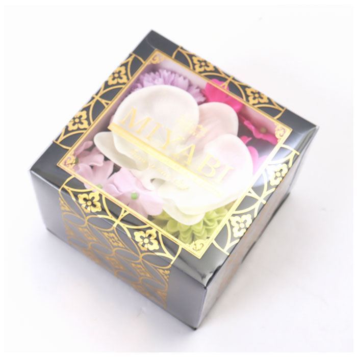 ソープフラワー ボックス 通販 入浴剤 和 バスフレボックス MIYABI S バスフレグランス 花の形 花びら 造花 ギフト 石鹸 せっけん プチギフト ソープフラワー | ブランド登録なし | 10