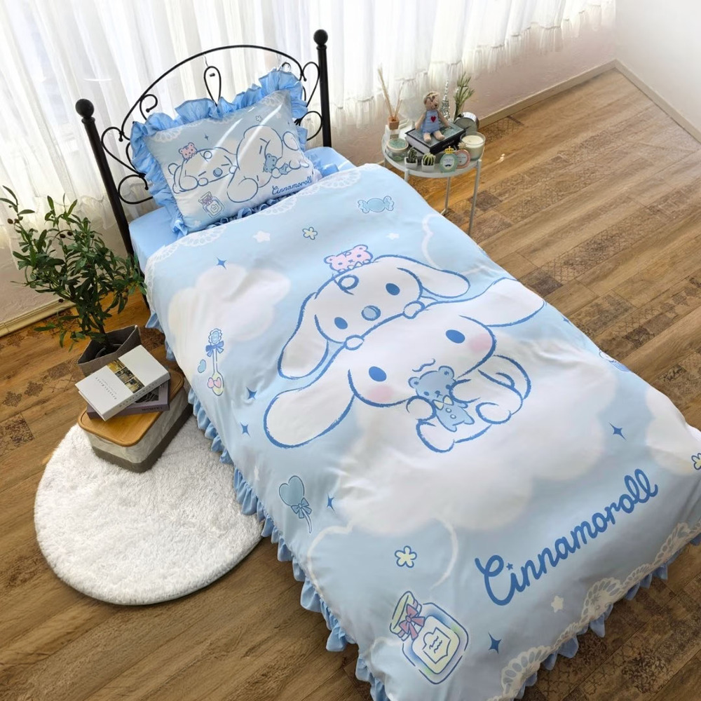布団カバー 通販布団カバー 3点セット シングル 可愛い ふとんカバー 3点 セット かわいい おしゃれ キャラクター サンリオ フリル ふとん 布団 布団カバー | ブランド登録なし | 08