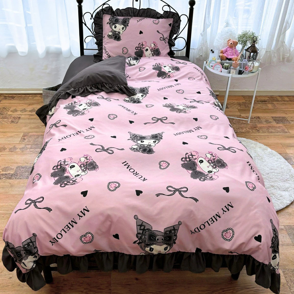 布団カバー 通販布団カバー 3点セット シングル 可愛い ふとんカバー 3点 セット かわいい おしゃれ キャラクター サンリオ フリル ふとん 布団 布団カバー | ブランド登録なし | 07