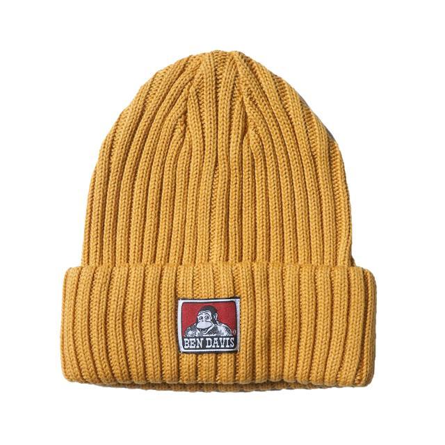 ニット帽 メンズ レディース ブランド リブ編み ニットキャップ 帽子 おしゃれ 秋冬 コットン 厚手 シンプル ロゴ ワッペン BEN DAVIS ベンデイビス 正規品 | BEN DAVIS | 19