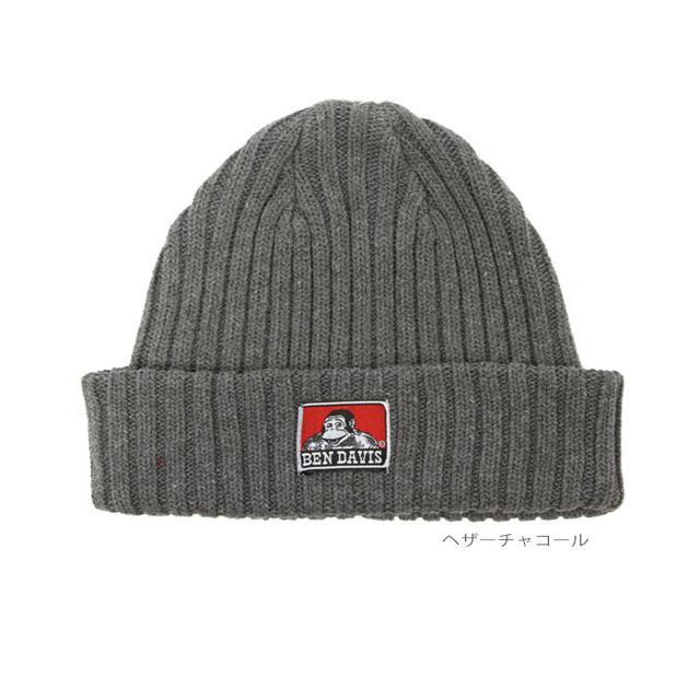 ニット帽 メンズ レディース ブランド リブ編み ニットキャップ 帽子 おしゃれ 秋冬 コットン 厚手 シンプル ロゴ ワッペン BEN DAVIS ベンデイビス 正規品 | BEN DAVIS | 08