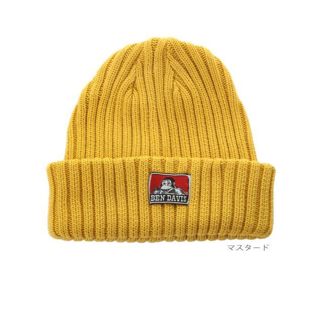 ニット帽 メンズ レディース ブランド リブ編み ニットキャップ 帽子 おしゃれ 秋冬 コットン 厚手 シンプル ロゴ ワッペン BEN DAVIS ベンデイビス 正規品 | BEN DAVIS | 07