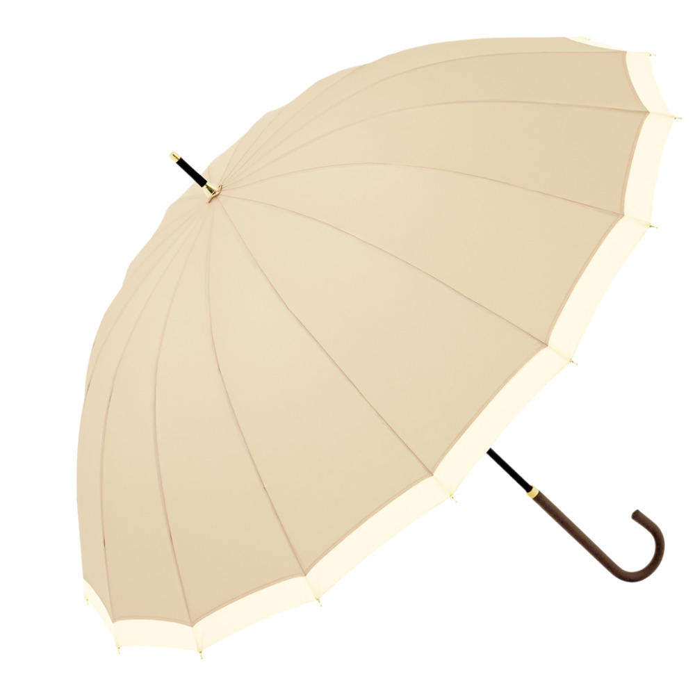 傘 16本骨 レディース 通販 because 長傘 軽量 ブランド 日傘 晴雨兼用 uvカット 約 55cm 53cm 約 55センチ 53センチ 婦人傘 晴雨兼用傘 シンプル おしゃれ | because | 06