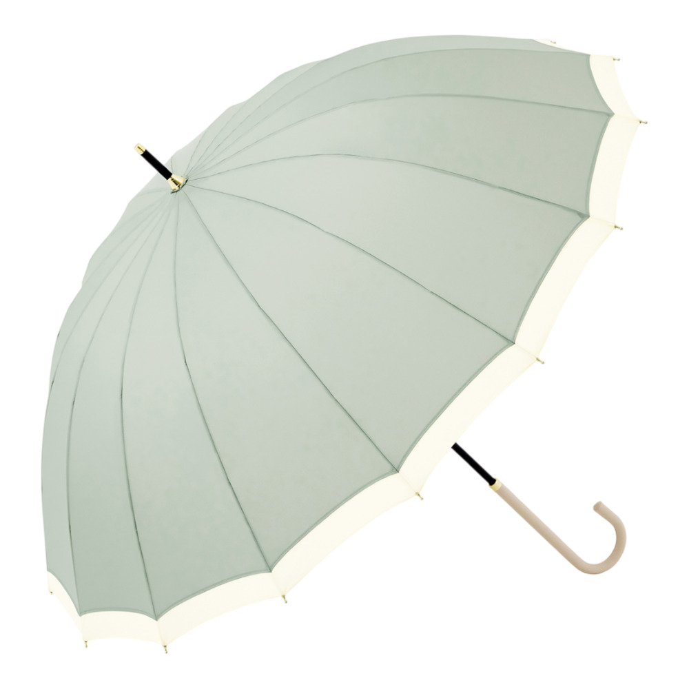 傘 16本骨 レディース 通販 because 長傘 軽量 ブランド 日傘 晴雨兼用 uvカット 約 55cm 53cm 約 55センチ 53センチ 婦人傘 晴雨兼用傘 シンプル おしゃれ | because | 07