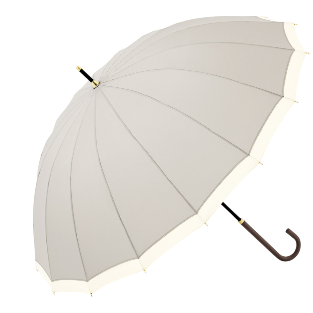 傘 16本骨 レディース 通販 because 長傘 軽量 ブランド 日傘 晴雨兼用 uvカット 約 55cm 53cm 約 55センチ 53センチ 婦人傘 晴雨兼用傘 シンプル おしゃれ | because | 04