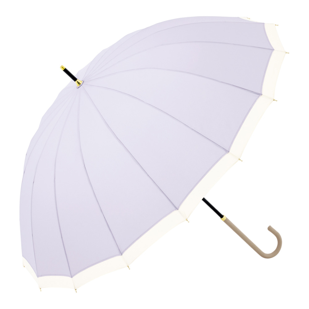 傘 16本骨 レディース 通販 because 長傘 軽量 ブランド 日傘 晴雨兼用 uvカット 約 55cm 53cm 約 55センチ 53センチ 婦人傘 晴雨兼用傘 シンプル おしゃれ | because | 09