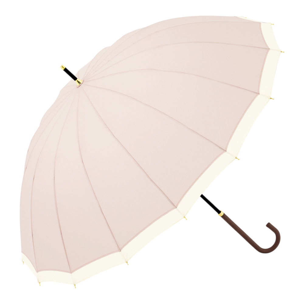傘 16本骨 レディース 通販 because 長傘 軽量 ブランド 日傘 晴雨兼用 uvカット 約 55cm 53cm 約 55センチ 53センチ 婦人傘 晴雨兼用傘 シンプル おしゃれ | because | 08