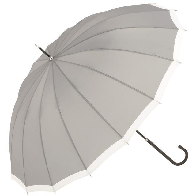 傘 16本骨 レディース 通販 because 長傘 軽量 ブランド 日傘 晴雨兼用 uvカット 約 55cm 53cm 約 55センチ 53センチ 婦人傘 晴雨兼用傘 シンプル おしゃれ 傘 |  | 03