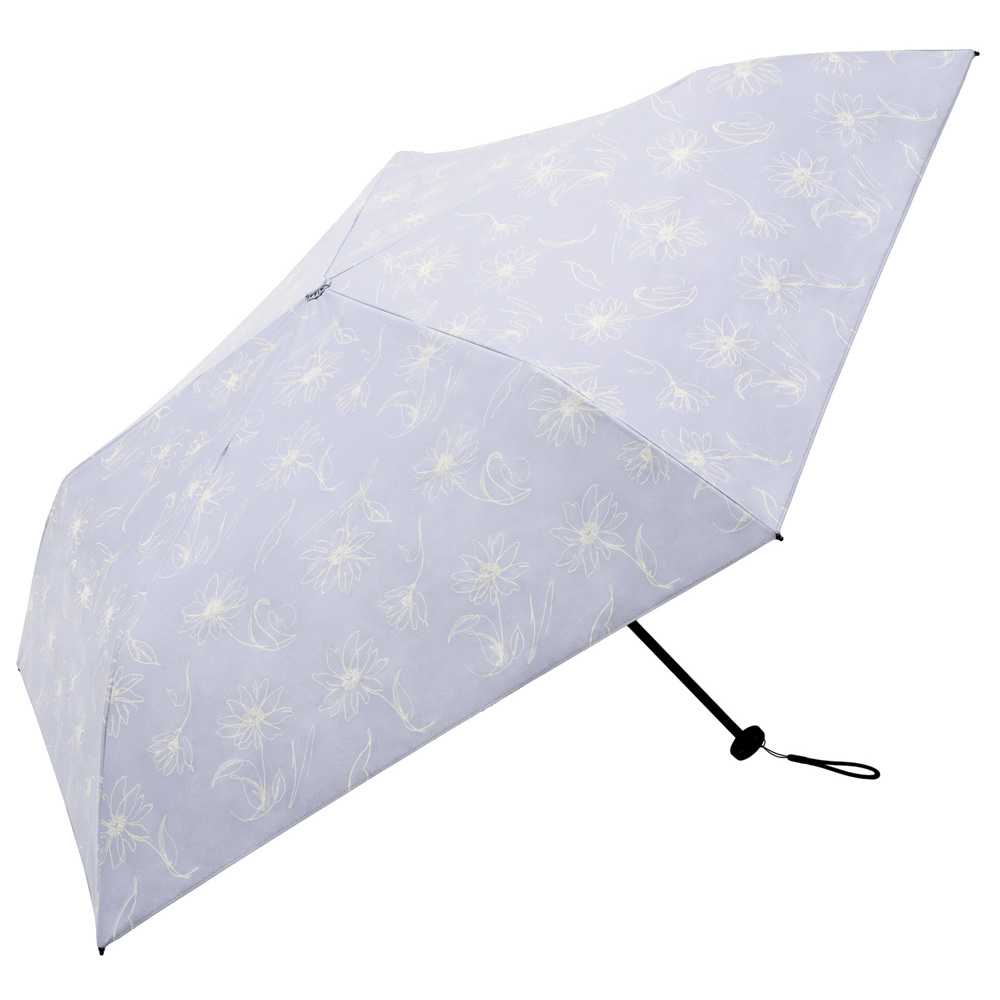 Line flower 晴雨兼用折りたたみ傘 - 傘
