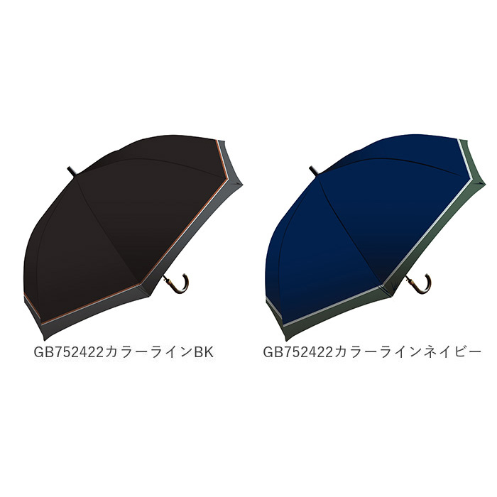 グラス 長傘 メンズ 75cm メンズおしゃれ長傘 雨傘 ワンタッチ