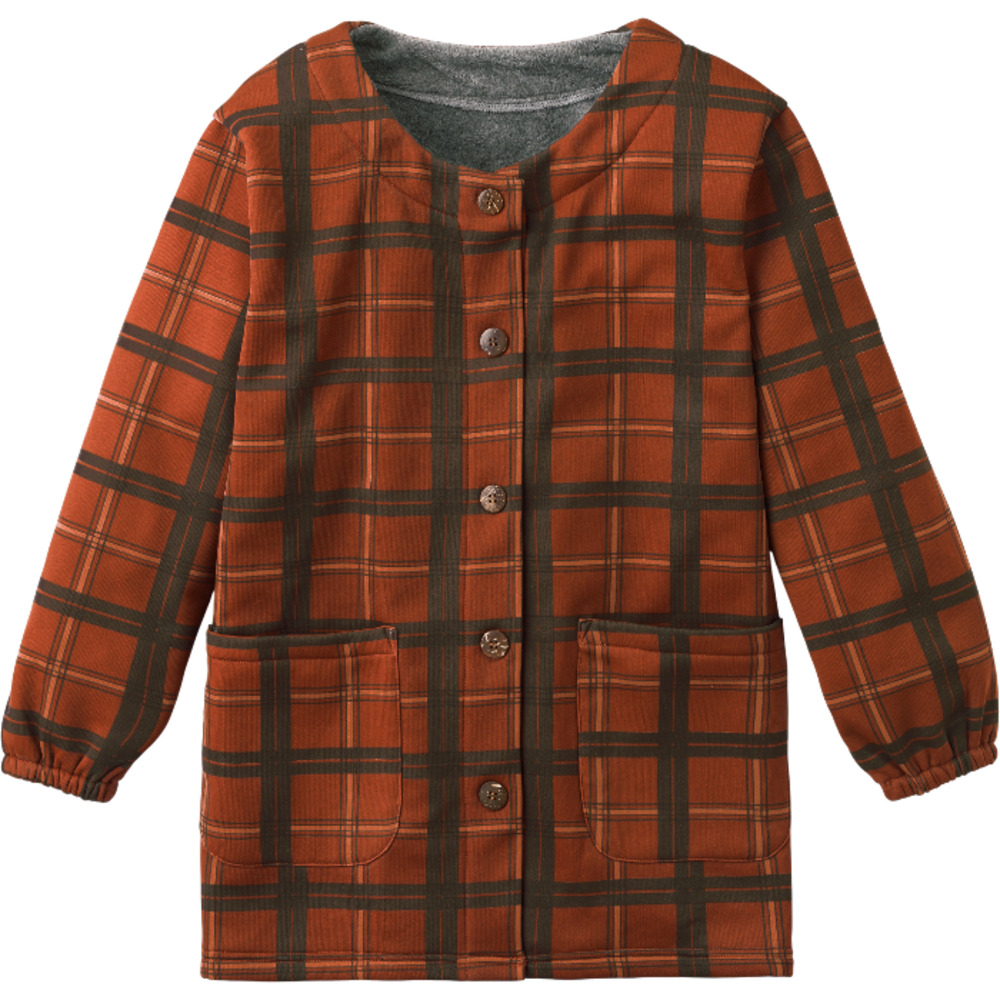 割烹着 暖かい 裏起毛 通販 かっぽう着 スモック 前開き 大人 エプロン レディース 長袖 袖付き あったか 秋 冬 秋冬 防寒 冬用 セルヴァン お尻 隠れる |  | 03