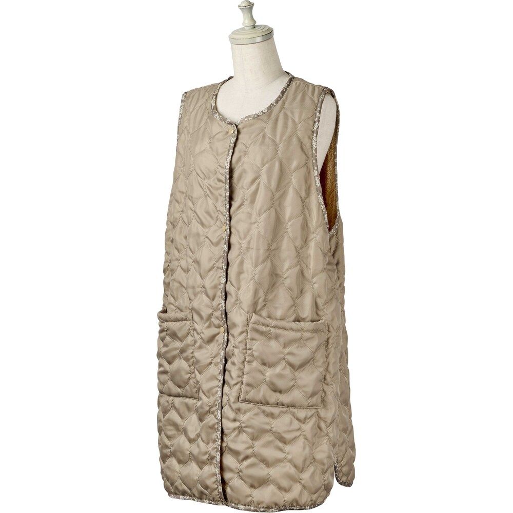 レップ REP レップ エプロン キルト 通販 キルトエプロン 前掛 前掛け ボア ゆったり ポケット 撥水 はっ水 あったか 暖かい 袖なし ボタン メンズ レディース |  | 04