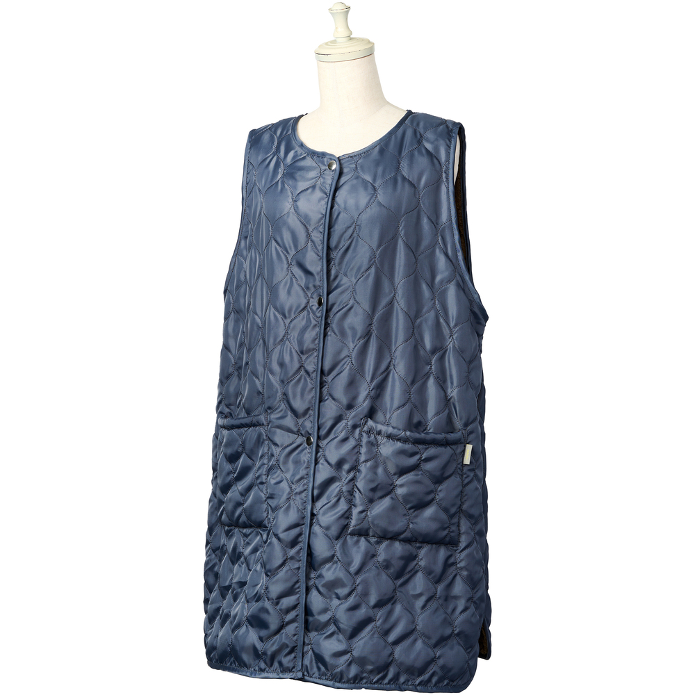 レップ REP レップ エプロン キルト 通販 キルトエプロン 前掛 前掛け ボア ゆったり ポケット 撥水 はっ水 あったか 暖かい 袖なし ボタン メンズ レディース |  | 01