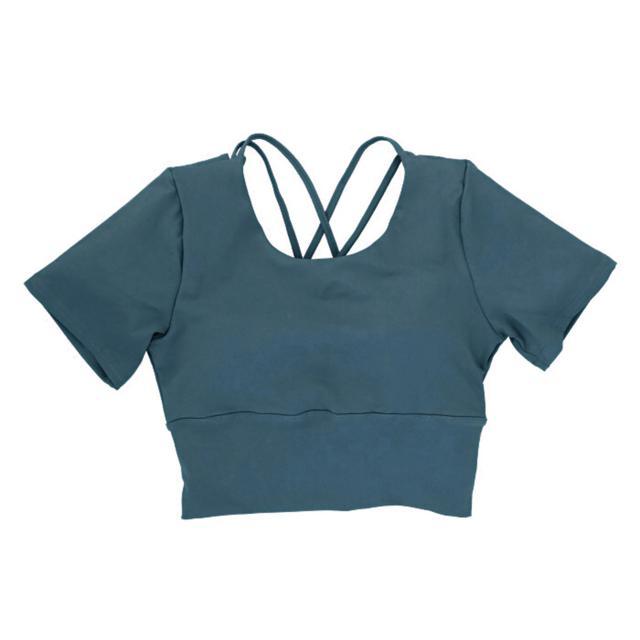 ヨガウェア トップス カップ付 通販 半袖 ブラトップ インナー シャツ フィットネスウェア ランニング ジョギング おしゃれ かわいい ヨガウェア | BACKYARD FAMILY | 03