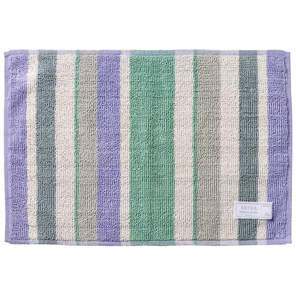 バスマット 通販バスマット かわいい おしゃれ カラフル シンプル ストライプ バイカラー 手織り仕様 綿 コットン100% Sally サリー Armi アルミ 足ふきマット |  | 05