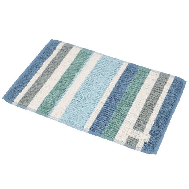 バスマット 通販バスマット かわいい おしゃれ カラフル シンプル ストライプ バイカラー 手織り仕様 綿 コットン100% Sally サリー Armi アルミ 足ふきマット |  | 01