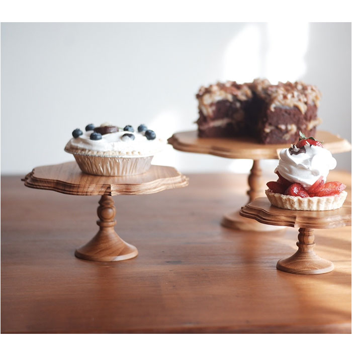 ケーキスタンド ゴシック M 通販 Cake Stand コンポート皿 ケーキプレート プレート 皿 食器 スタンド ケーキトレー gothic 木 ウッド キッチン ケーキスタンド | BACKYARD FAMILY | 10