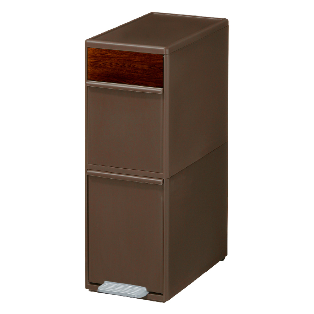 like-it 通販like-it ライクイット ゴミ箱 2段 ごみ箱 木目調 ダストボックス 分別 ゴミ 縦型 ペダル付き ペダル ワイド 大型  like-it | Like-it | 02