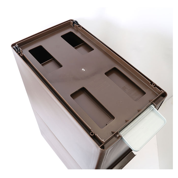 like-it 通販like-it ライクイット ゴミ箱 2段 ごみ箱 木目調 ダストボックス 分別 ゴミ 縦型 ペダル付き ペダル ワイド 大型  like-it | Like-it | 07