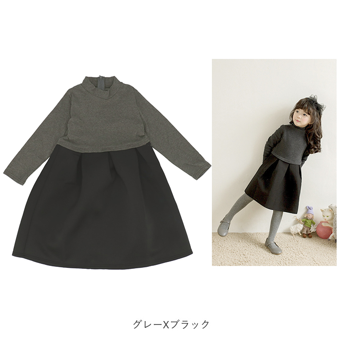 人気定番 子供服 ワンピース ドレス ブラック 黒 フォーマル 通販 長袖 ベビー