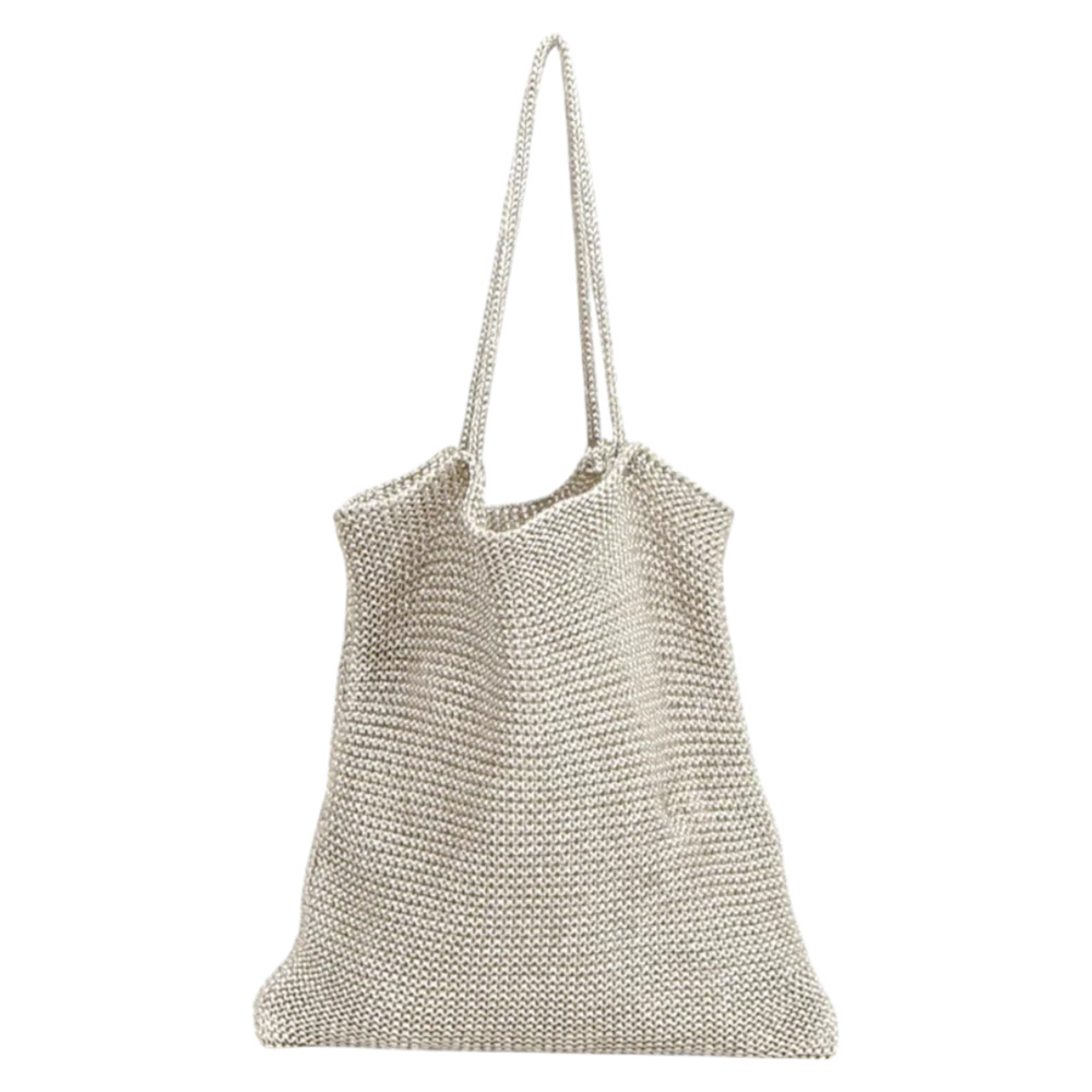 cachecache カシュカシュ トートバッグ ラメ糸 通販 トートバック トート 手提げ 肩掛け サブバッグ サブバック クロッシェトートバッグ 折り畳み | cache cache | 01