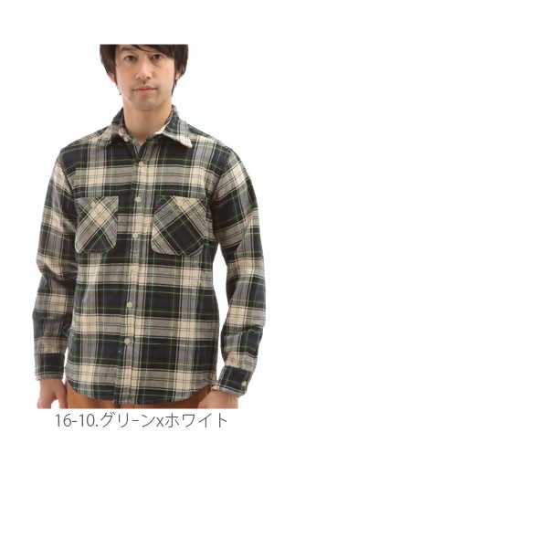 CAMCO（カムコ） ネルシャツ メンズ 長袖 シャツ ヘビーウェイト