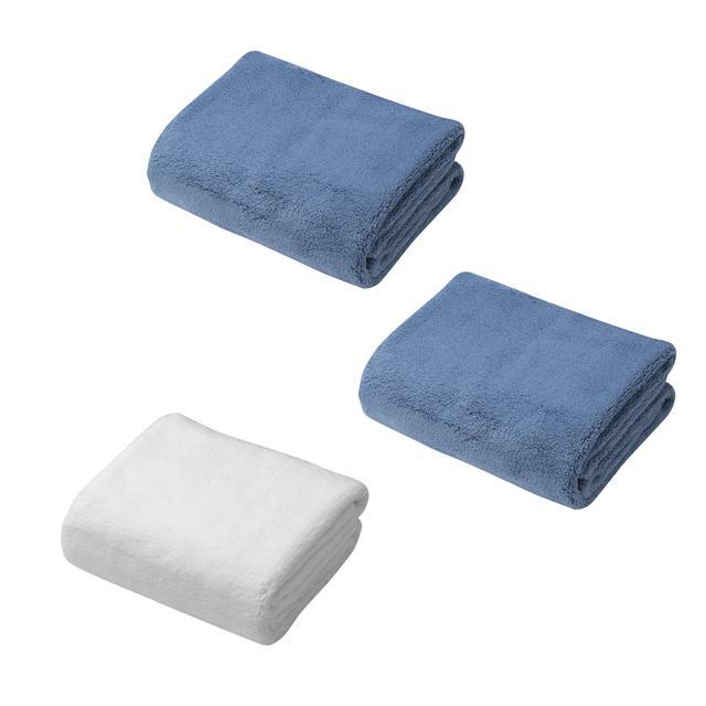 カラリ バスタオル セット 3枚 通販 マイクロファイバー タオル シービージャパン カラリプラス 吸水タオル 速乾タオル 白 ホワイト グレー ブルー カラリ |  | 07