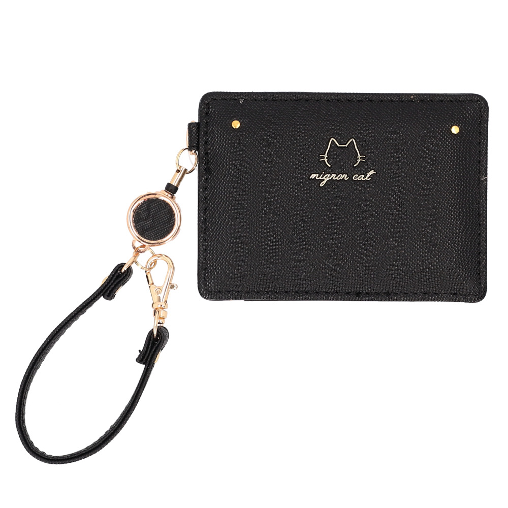 パスケース リール付き 動物 ネコ 通販 リール付きパスケース 定期入れ 定期ケース ICカードケース リールストラップ リール ストラップ アニマル 猫 パスケース |  | 10