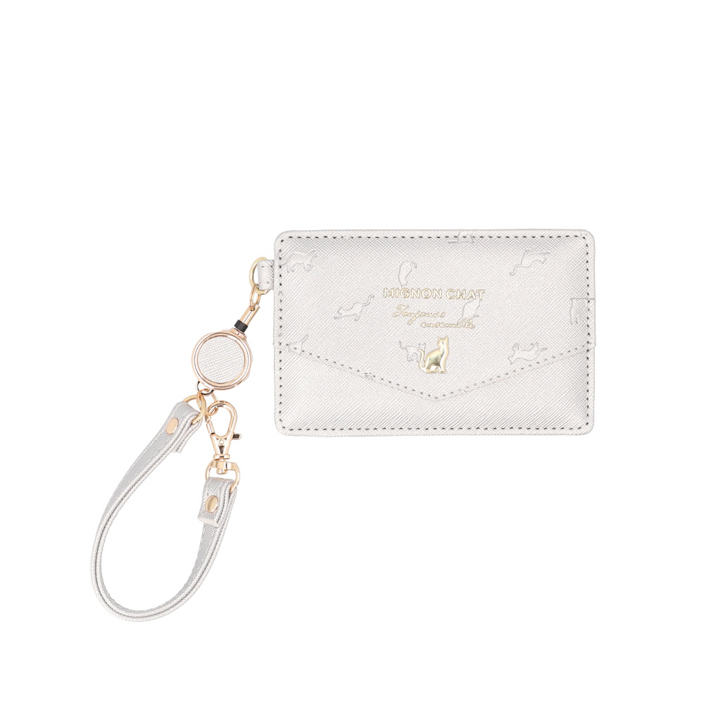 パスケース リール付き 動物 ネコ 通販 リール付きパスケース 定期入れ 定期ケース ICカードケース リールストラップ リール ストラップ アニマル 猫 ねこ | BACKYARD FAMILY | 04