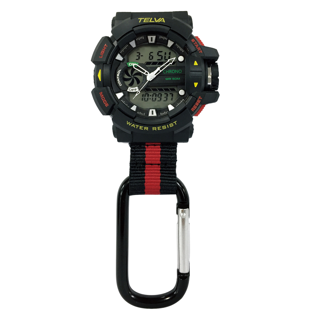 キーホルダー 通販キーホルダー 時計 ハンギングウオッチ カラビナウォッチ ハングウォッチ デジタル時計 アナログ時計 アナデジ 懐中時計 キーホルダー | TELVA | 01
