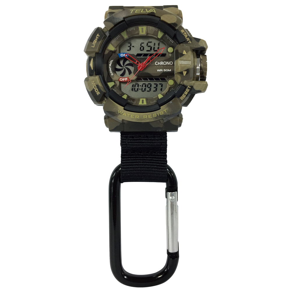 キーホルダー 通販キーホルダー 時計 ハンギングウオッチ カラビナウォッチ ハングウォッチ デジタル時計 アナログ時計 アナデジ 懐中時計 キーホルダー | TELVA | 04