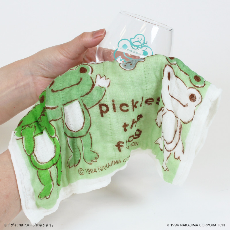 かえるのピクルス グッズ 通販 日本製 かや生地 ふきん 布巾 蚊帳生地ふきん 蚊帳生地布巾 手拭き おてふき 台拭き 台ふきん 綿100% かわいい かえるのピクルス |  | 06