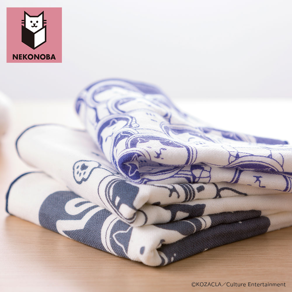 NEKONOBA 通販 ハンカチ ガーゼハンカチ NYASA 柔らかガーゼ ハンカチタオル かわいい カワイイ ネコノバ 猫グッズ 猫雑貨 ガーゼパイル生地 やわらかい |  | 05