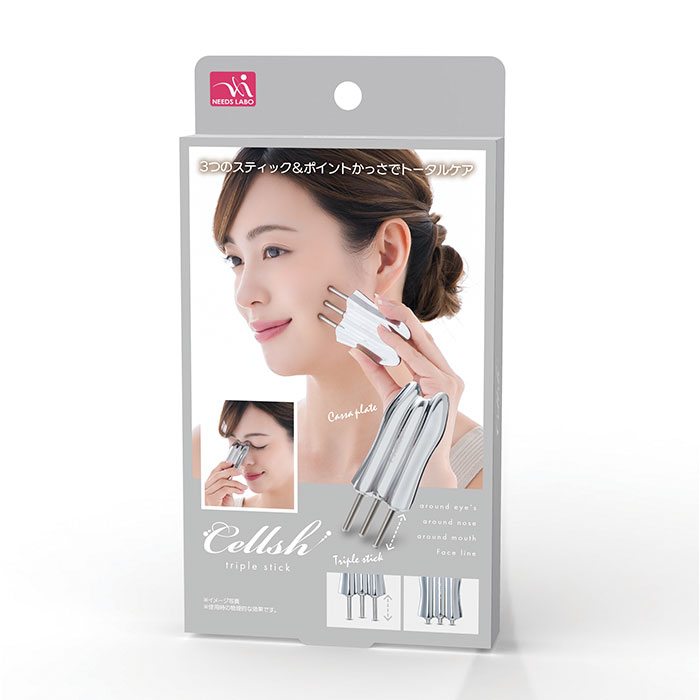 ポインター フェイス 通販 Cellsh かっさスティック フェイスポインター バネ式 ポスポス トリプルスティック ポスポス棒 ツボ押し棒 ポインター | NEEDS | 11