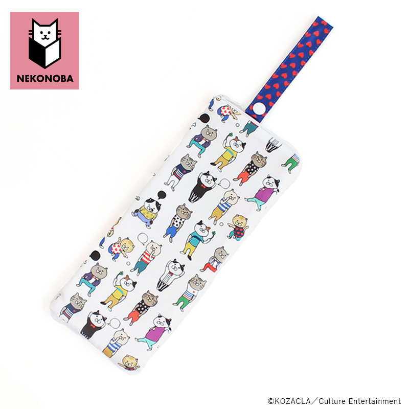 グッズ NEKONOBA グッズ 通販 ネコノバ 折りたたみ傘ケース ポーチ 縦型 折り畳み傘ケース ペットボトルカバー 水筒カバー ペットボトルホルダー 猫 |  | 01