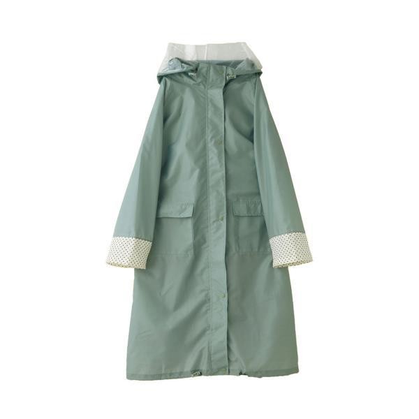 レインコート レディース おしゃれ 通販 ロング 長め 自転車 はっ水 撥水 ポンチョ ママ 通学 通勤 シンプル 無地 ブランド 大人 かわいい 雨の日 レインコート | カミオジャパン | 02