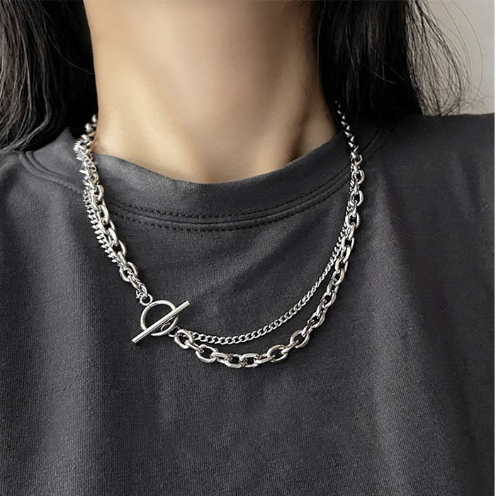 マンテルネックレス 通販 太い チェーン ネックレス 太め アクセサリー レディース メンズ 2連 二連 ネックレスチェーン ユニセックス マンテルネックレス |  | 10
