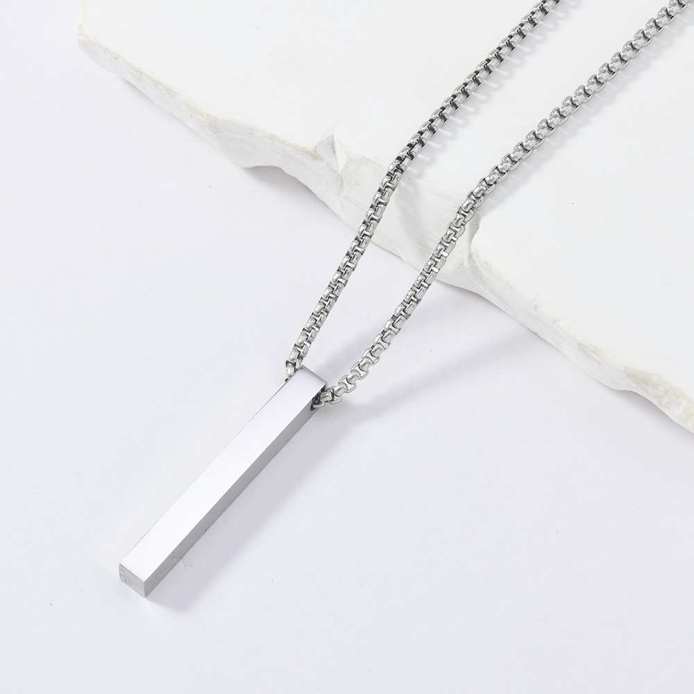 チェーンネックレス スクエアバー シンプル 通販 ネックレスチェーン ペンダント チェーン アクセサリー ステンレス CHRONOM クロノム チェーンネックレス |  | 01