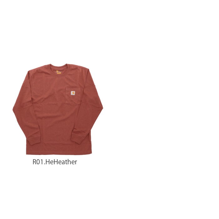 【4面デザイン、ストリート感抜群、コラボ】carhartt長袖Tシャツストリート Carhartt tシャツ / カーハート Workwear Long-Sleeve Pocket T
